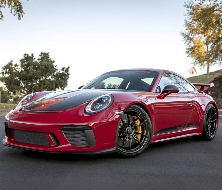 Porsche 911 GT3 Carmine Red on Vorsteiner Wheels (VCS-002) (991) '2017